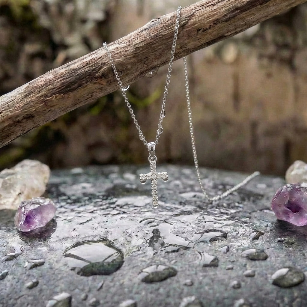 Jianna Silver Cross Necklace