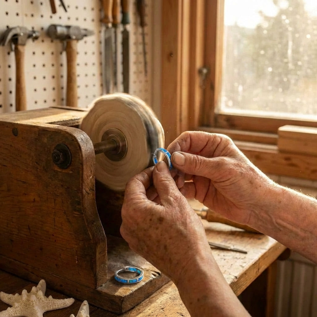 Luxury Silver And Opal Ocean Inspired Earrings