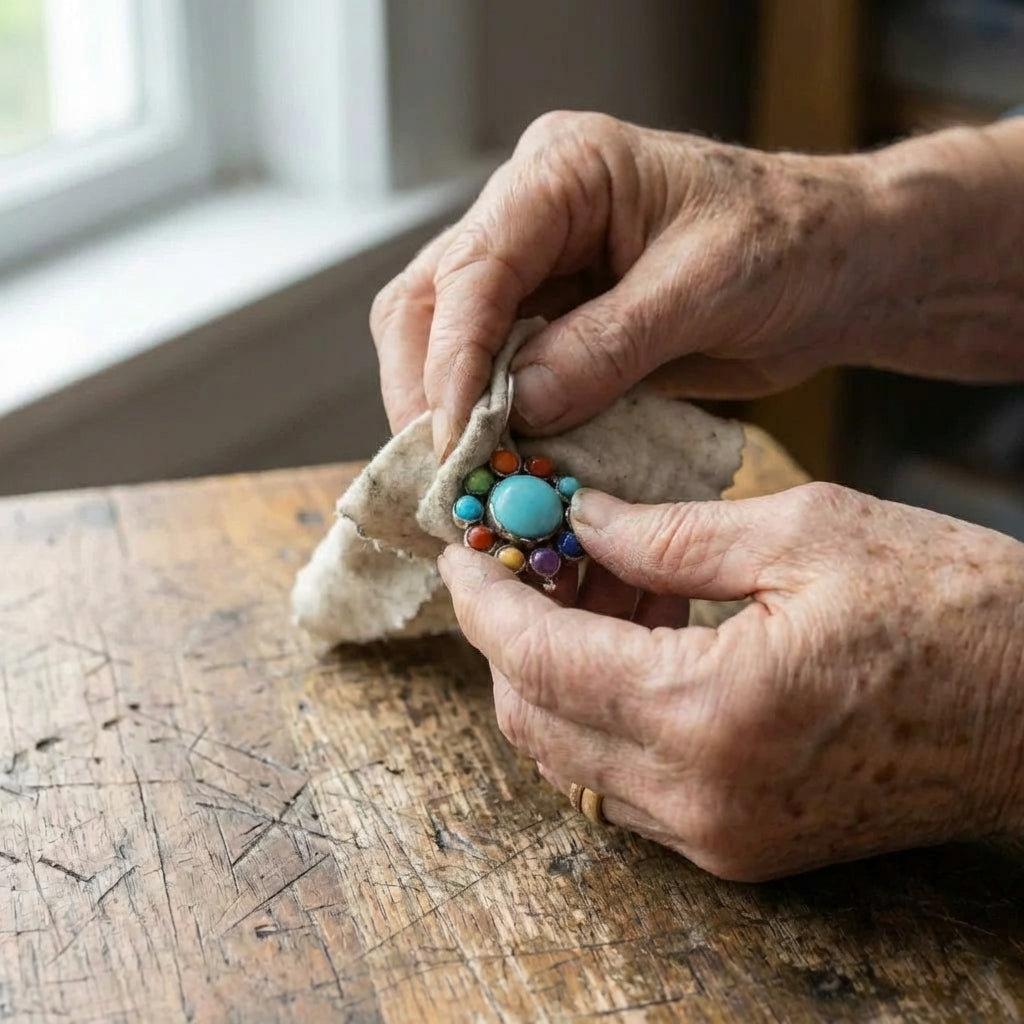 A Multicoloured Turquoise Round Earring Set