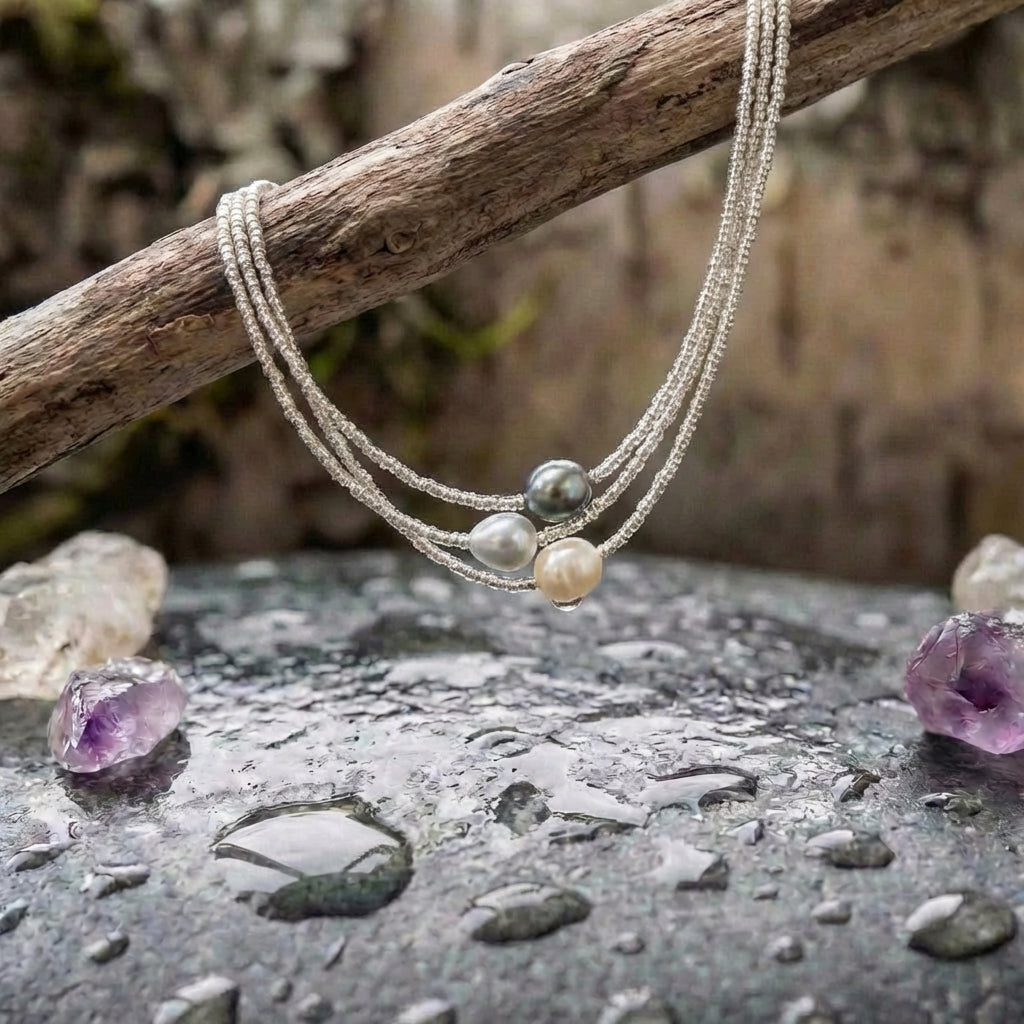 A Natural Pearl Necklace