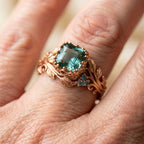 A Nature Green Crystal Ring