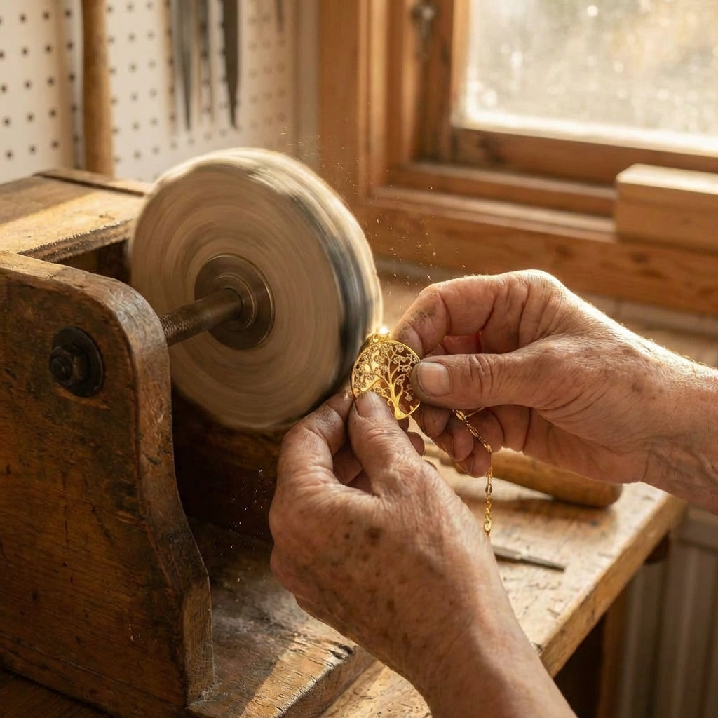Roots Of Life Necklace In Gold