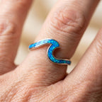 A Sea Wave Ring In Opal And Silver Sustainable Ocean Inspired Jewelry