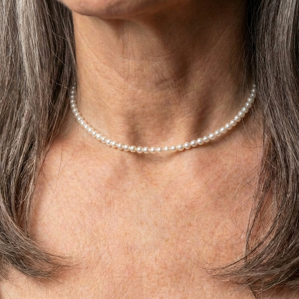 Silver Pearl Necklace