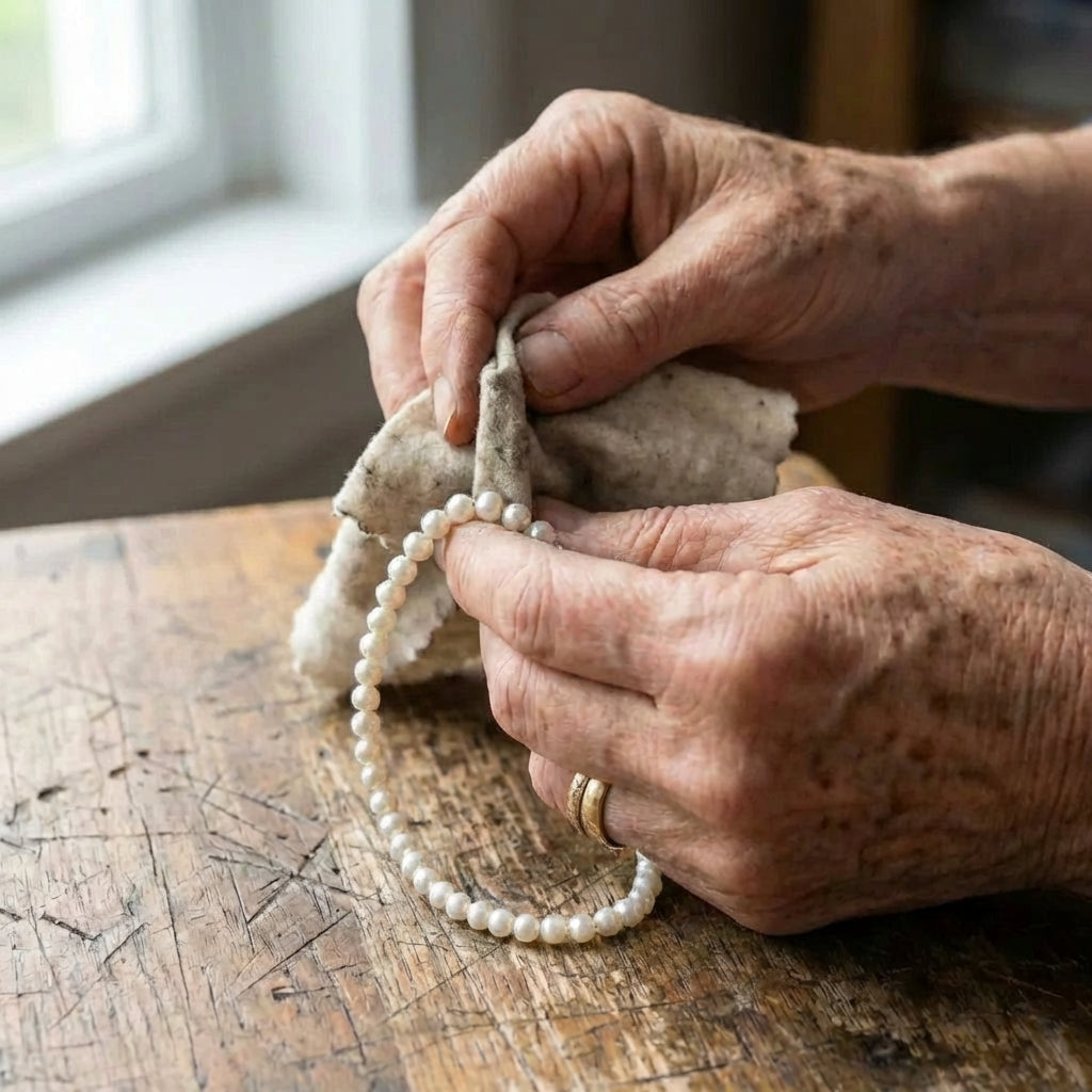 Silver Pearl Necklace
