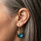 A Spherical Dragonfly Earrings In Antique Gold