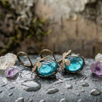 A Spherical Dragonfly Earrings In Antique Gold