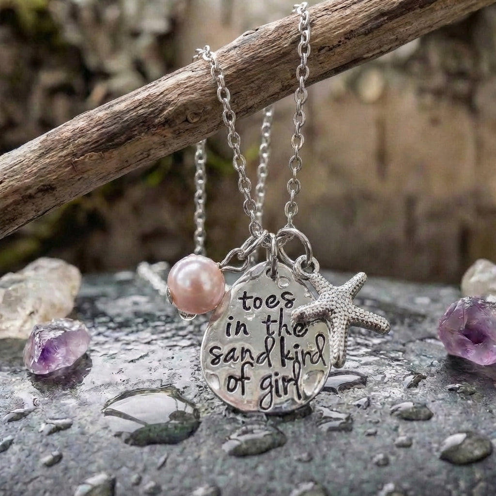 Toes In The Sand Necklace In Silver