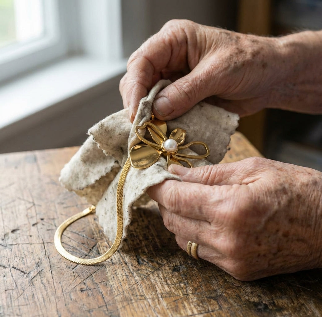 Trendy Hollow Flower Pearl Gold Necklace