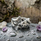 A Vintage Adjustable Silver Kitty Ring