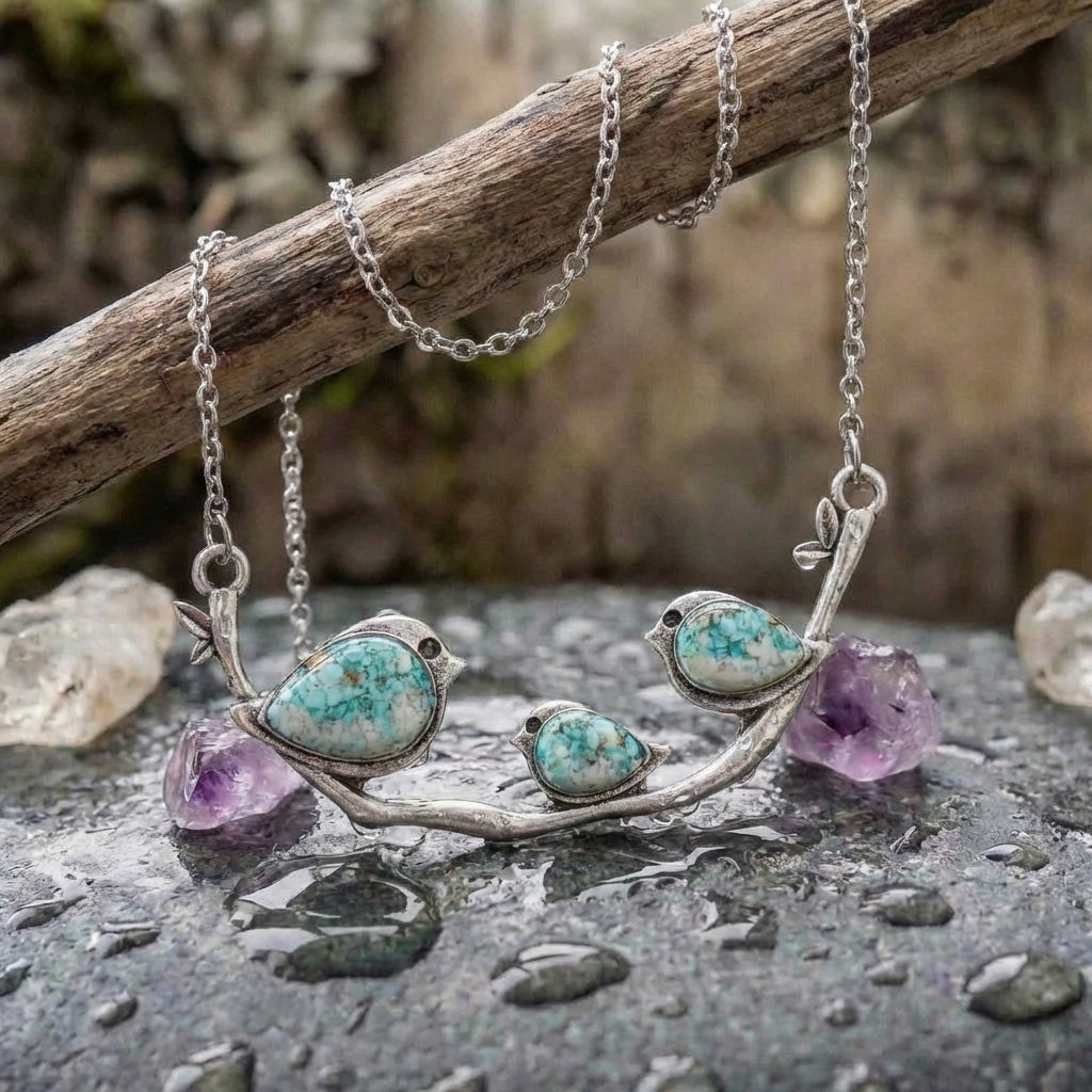 Vintage Birdie Silver Necklace