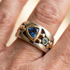 A Vintage Blue Crystal Ring
