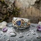 A Vintage Blue Crystal Ring