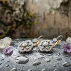 A Vintage Crystal Mandala Earring Set