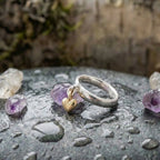 A Vintage Dangling Heart Silver Ring