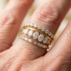 Vintage Elegant Zirconia Ring Set