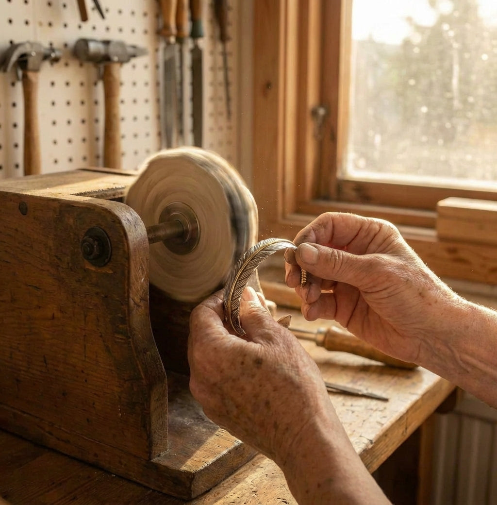 Vintage Feather Cuff Adjustable Bracelet