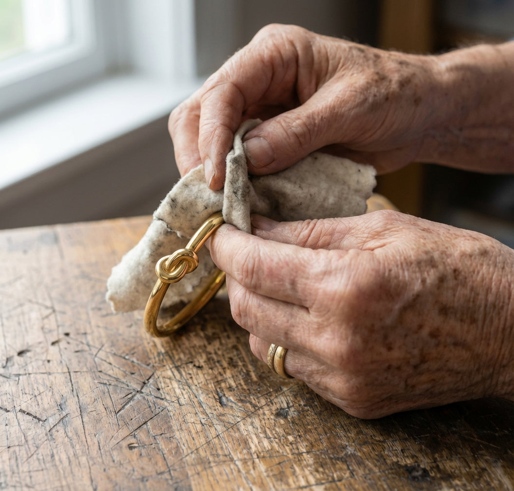 Vintage Gold Knotted Bangle Bracelets
