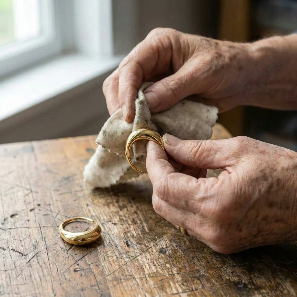 Vintage Gold & Shiny Crescent Moon Shape Earrings
