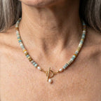 A Vintage Golden Necklace With Stones