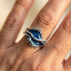 A Vintage Golden Ocean Wavy Ring Sustainable Ocean Inspired Jewelry