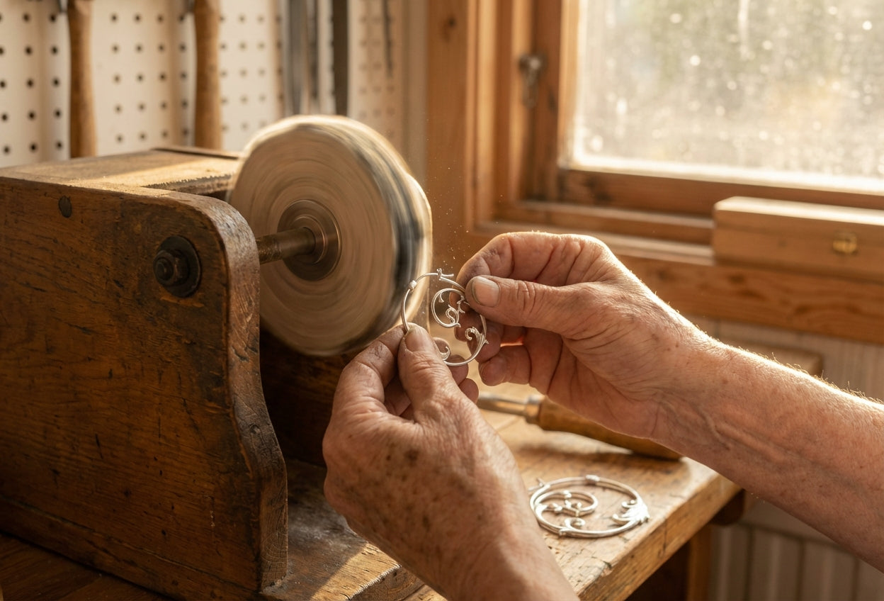 A Vintage Gothic Ornament Statement Hoop Earrings Set