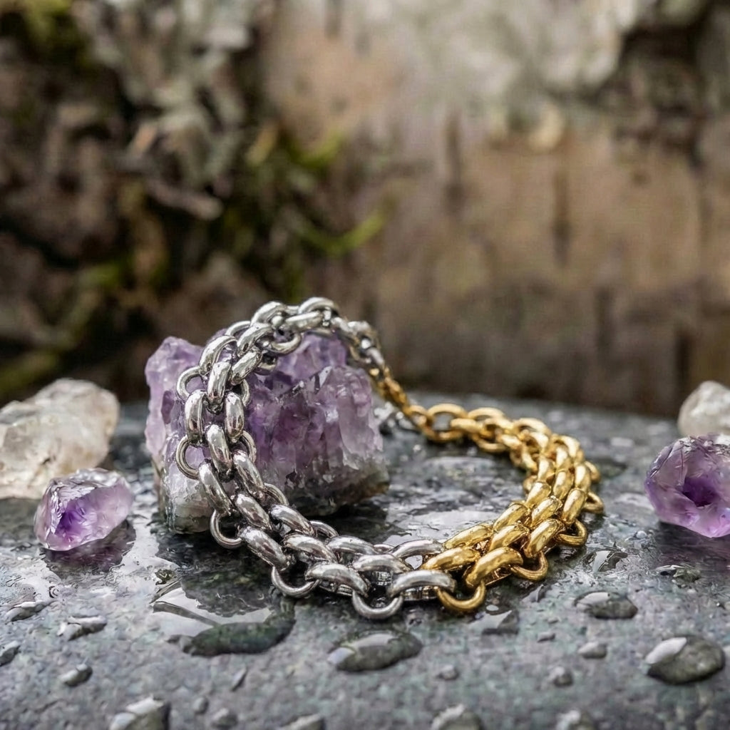 Vintage Handmade Braided Bangle Bracelet