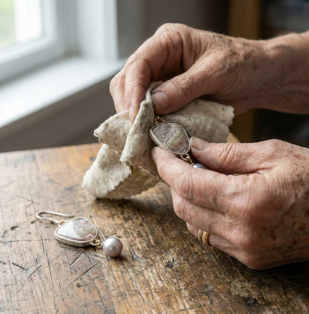 Vintage Natural Stone Pearl Earrings