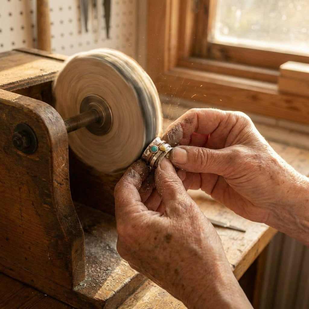 A Vintage Silver Gold Heart Ring