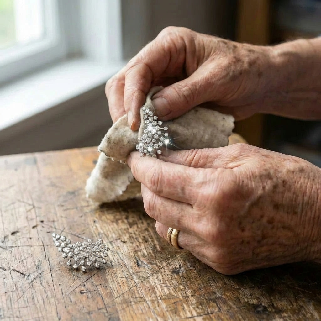 A Vintage Sparkling Crystal Climber Drop Earring Set
