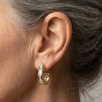 A Vintage Gold And Diamond Earring Set